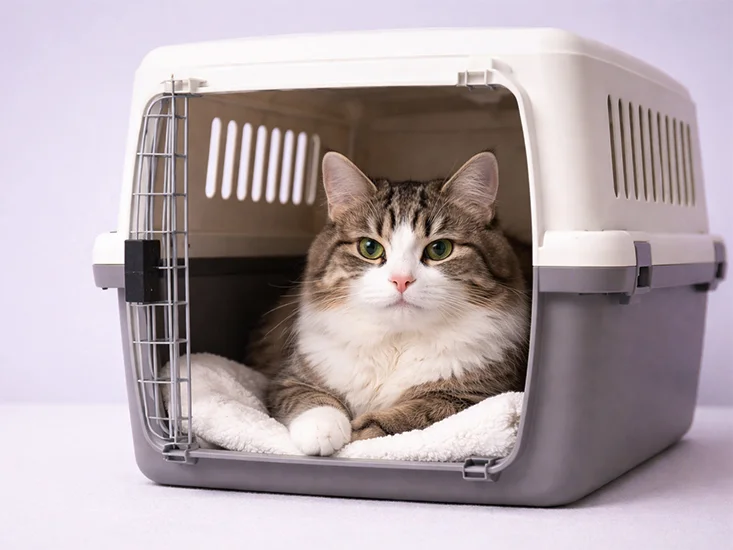 Kucing ditempatkan di kandang bersih untuk mencegah penularan jamur pada kucing ke hewan lain